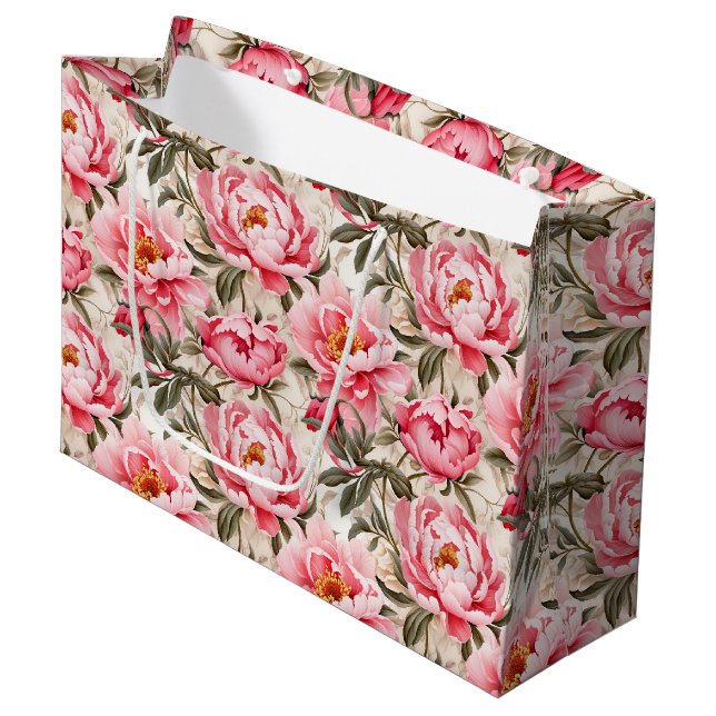 Sac cadeau floral (Devant Angle)