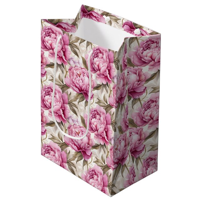 Sac cadeau floral (Devant Angle)