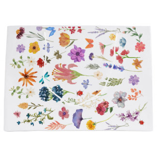 Sac cadeau floral élégant