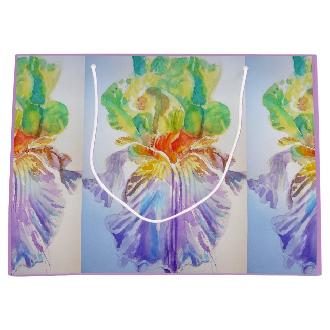 Sac Cadeau Floral Iris Irises (Devant)