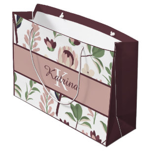 Sac cadeau Floral Monogramme