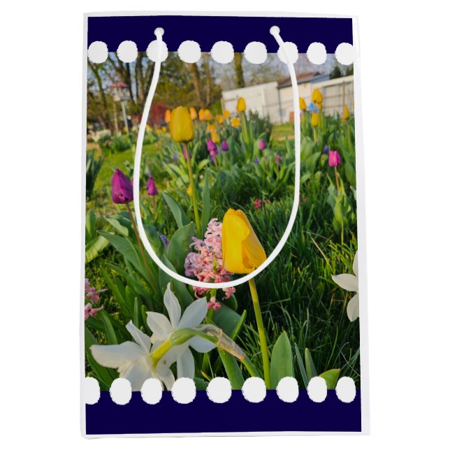 Sac cadeau Floral personnalisé (Devant)