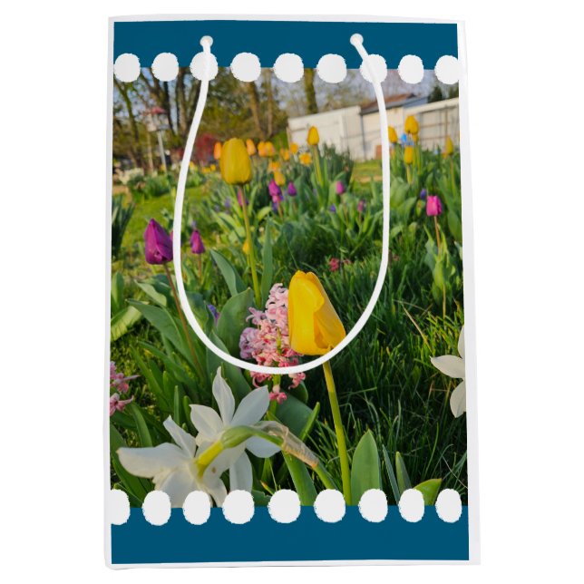 Sac cadeau Floral personnalisé (Devant)