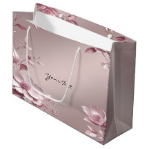 Sac cadeau floral rose délicat