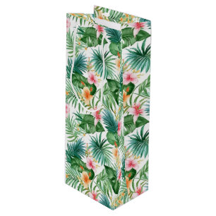 Sac cadeau floral tropical
