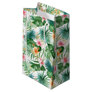 Sac cadeau floral tropical