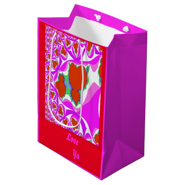 Sac Cadeau Fractal Coeur Saignant (Devant Angle)