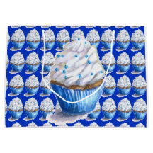 Sac cadeau Fun Blue Velvet Cupcake