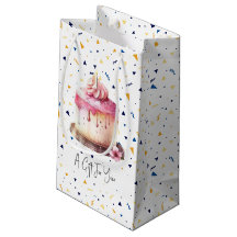 Sac cadeau gâteau et confetti