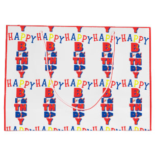 Sac Cadeau Grand Format Joyeux Anniversaire Couleu