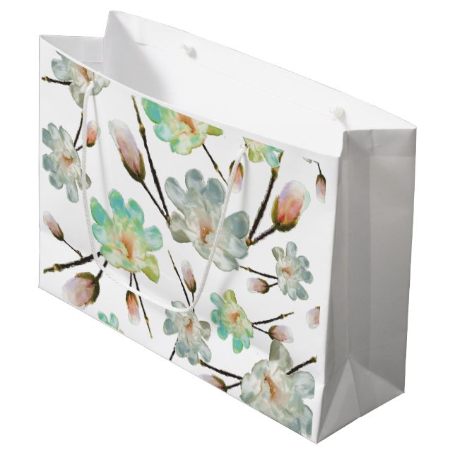 Sac cadeau grand format Magnolia Pattern (Devant Angle)