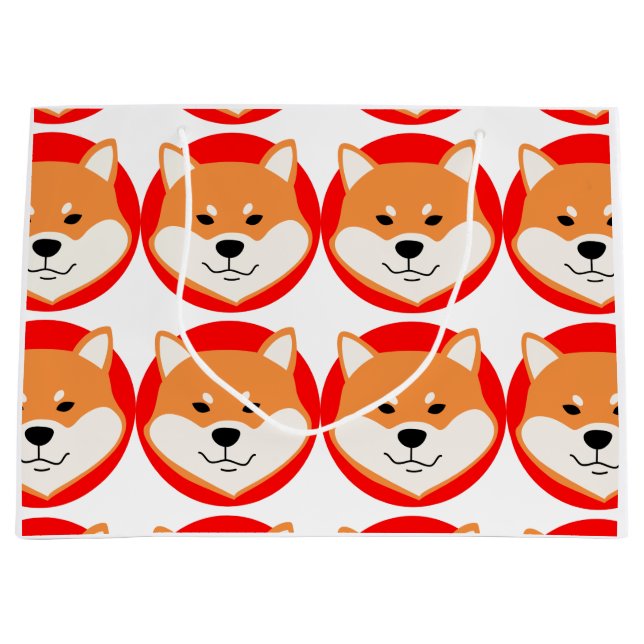 Sac Cadeau Grand Format Original Shiba Inu (Devant)