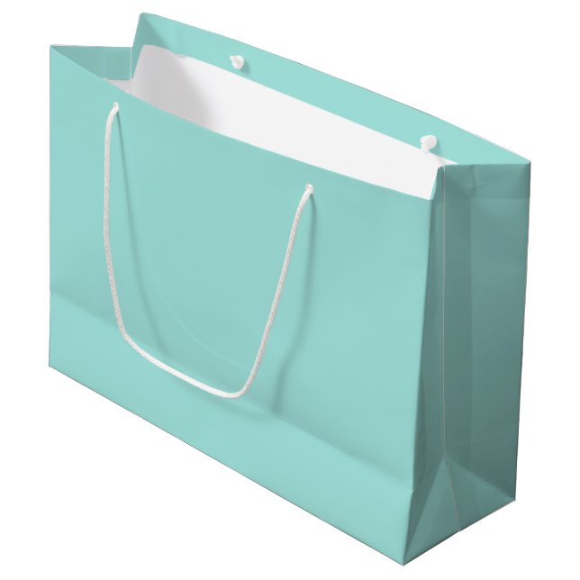 Sac Cadeau Grand sac-cadeau Aqua solide (Devant Angle)