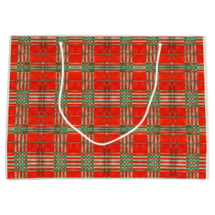 Sac Cadeau Grand TARTAN ROUGE SCOTT