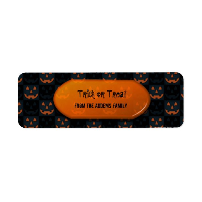 Sac-cadeau Halloween à coller ou traiter (Devant)