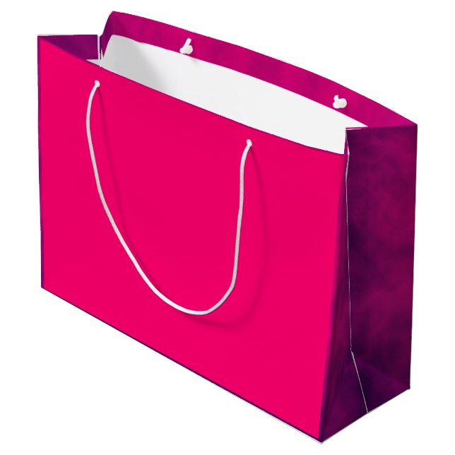 Sac cadeau Hot Pink Purple Edge - Personnalisable (Dos Angle)