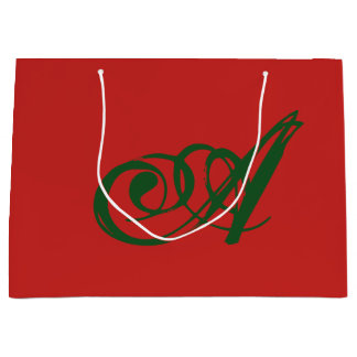 Sac cadeau initial personnalisé