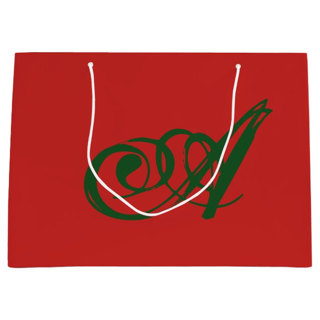 Sac cadeau initial personnalisé (Devant)