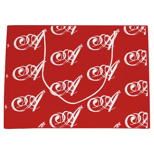 Sac cadeau initial personnalisé (Devant)