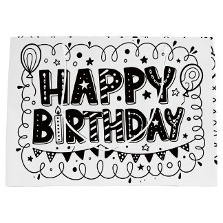 Sac cadeau joyeux anniversaire