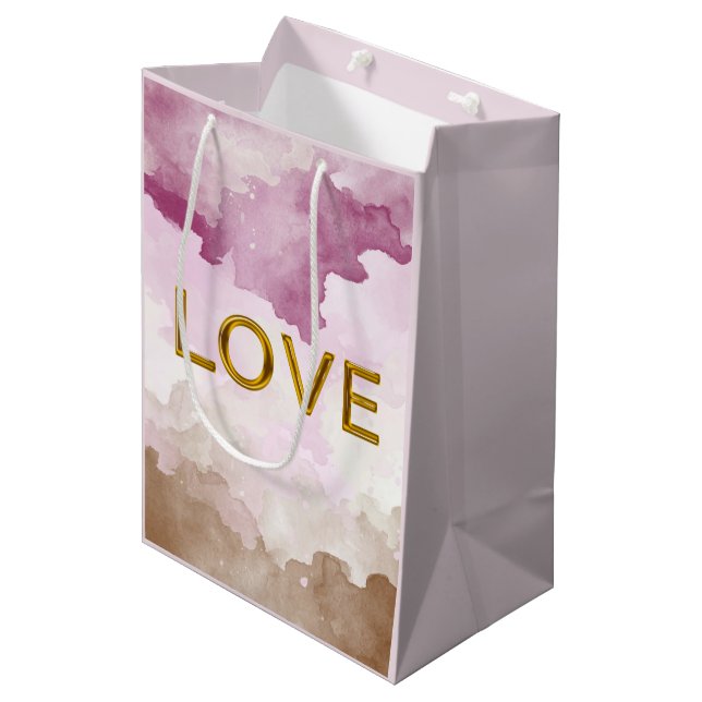 Sac cadeau 'LOVE' (taille Moyen) (Devant Angle)