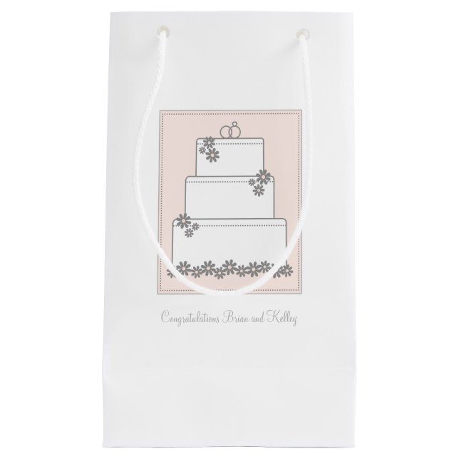 Sac cadeau Mariage Blush Blooms (Devant)