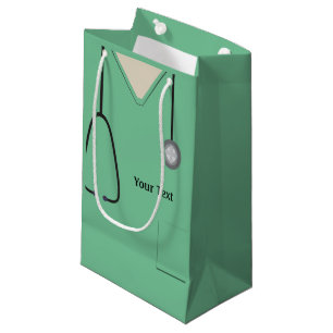 Sac cadeau Médicale Scrubs Doctor Nurse Lt Green S