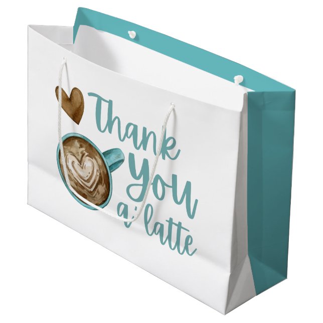 Sac cadeau Merci A' Latte (Devant Angle)