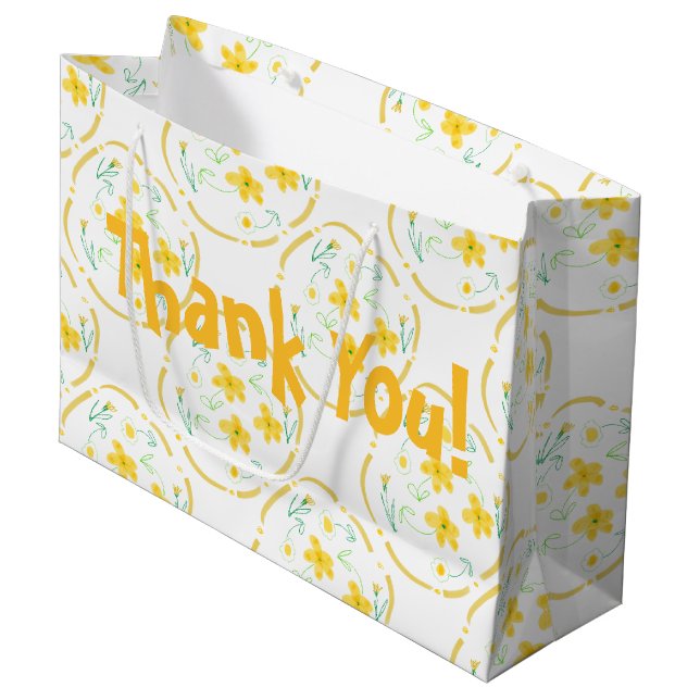 Sac cadeau Merci Designer (Devant Angle)