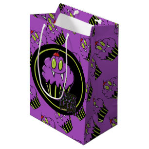 Sac cadeau mignon Halloween violet Vampire Cupcake