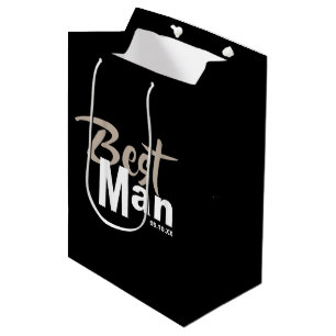 Sac cadeau moderne Best Man Medium