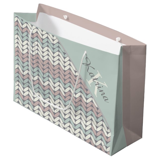 Sac cadeau monogramme (Devant Angle)