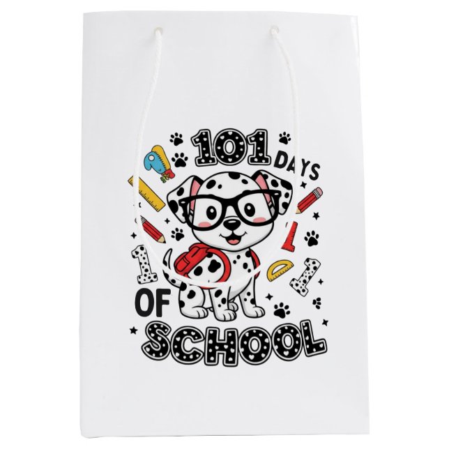 Sac Cadeau Moyen 101 Days of School Dalmatian Puppy (Devant)
