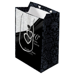 Sac Cadeau Moyen 10e anniversaire de naissance de l'Onyx noir et du