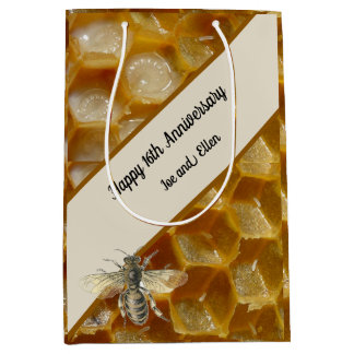 Sac Cadeau Moyen 16e anniversaire du Mariage, cire