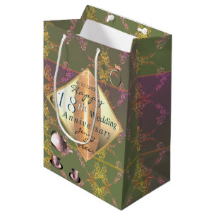 Sac Cadeau Moyen 18e anniversaire de Mariage Porcelain    EyeMed du