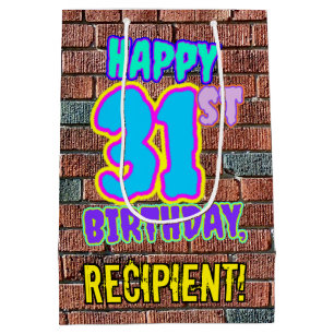 Sac Cadeau Moyen 31e anniversaire : Amusant, Graffiti urbain inspir