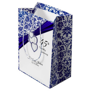 Sac Cadeau Moyen 45e anniversaire du Mariage Sapphire