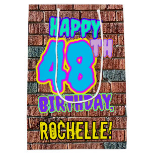 Sac Cadeau Moyen 48e anniversaire : Amusant, Graffiti urbain inspir