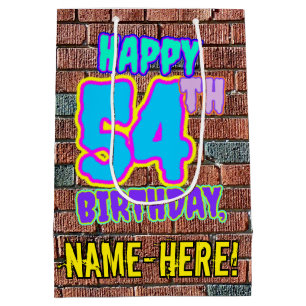 Sac Cadeau Moyen 54e anniversaire : Amusant, Graffiti urbain inspir
