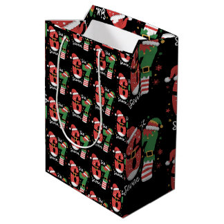 Sac Cadeau Moyen 67 Meme Six Seven Elf Christmas Santa Hat