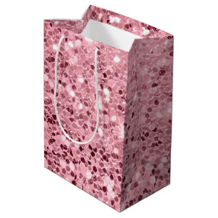 Sac Cadeau Moyen 7lx4.5wx10h Rose de poche cadeau moyen Parties sci