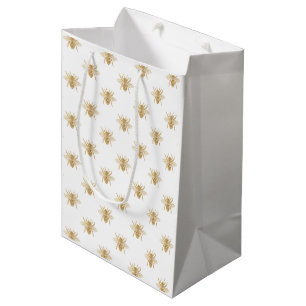 Sac Cadeau Moyen Abeilles métalliques de Photo-Effet d'aluminium de