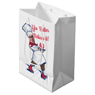 Sac Cadeau Moyen Adulte Drôle Chef Anniversaire Ajouter votre visag