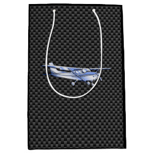 Sac Cadeau Moyen Aéronef Chrome Comme Cessna Black Carbon Fibres