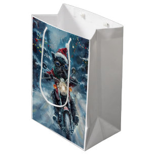 Sac Cadeau Moyen Affenpinscher Chien équitation Moto Noël