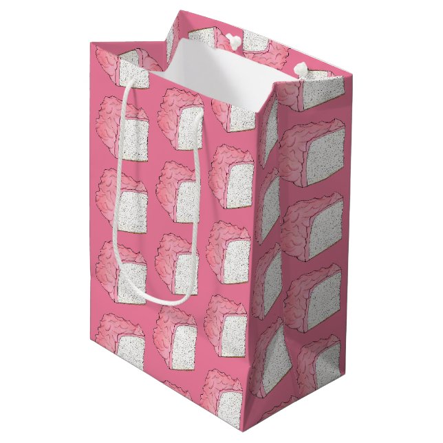 Sac Cadeau Moyen Aliments Angel rose Éponge Gâteau Tranches Cuisson (Devant Angle)
