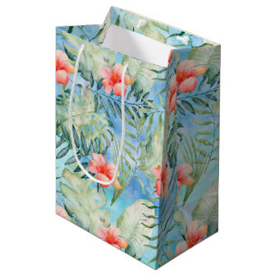 Sac Cadeau Moyen Aloha ketmie tropicale florale