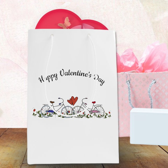 Sac Cadeau Moyen Amateurs de vélo Valentine (Créateur téléchargé)