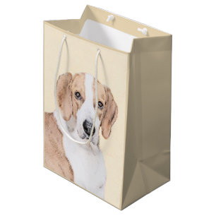 Sac Cadeau Moyen American Foxhound Painting - Joli art original chi